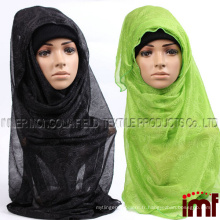 Motif de fleurs Mode Femmes Musulmanes Châle Écharpe Tête Couverture Foulard Silencieux